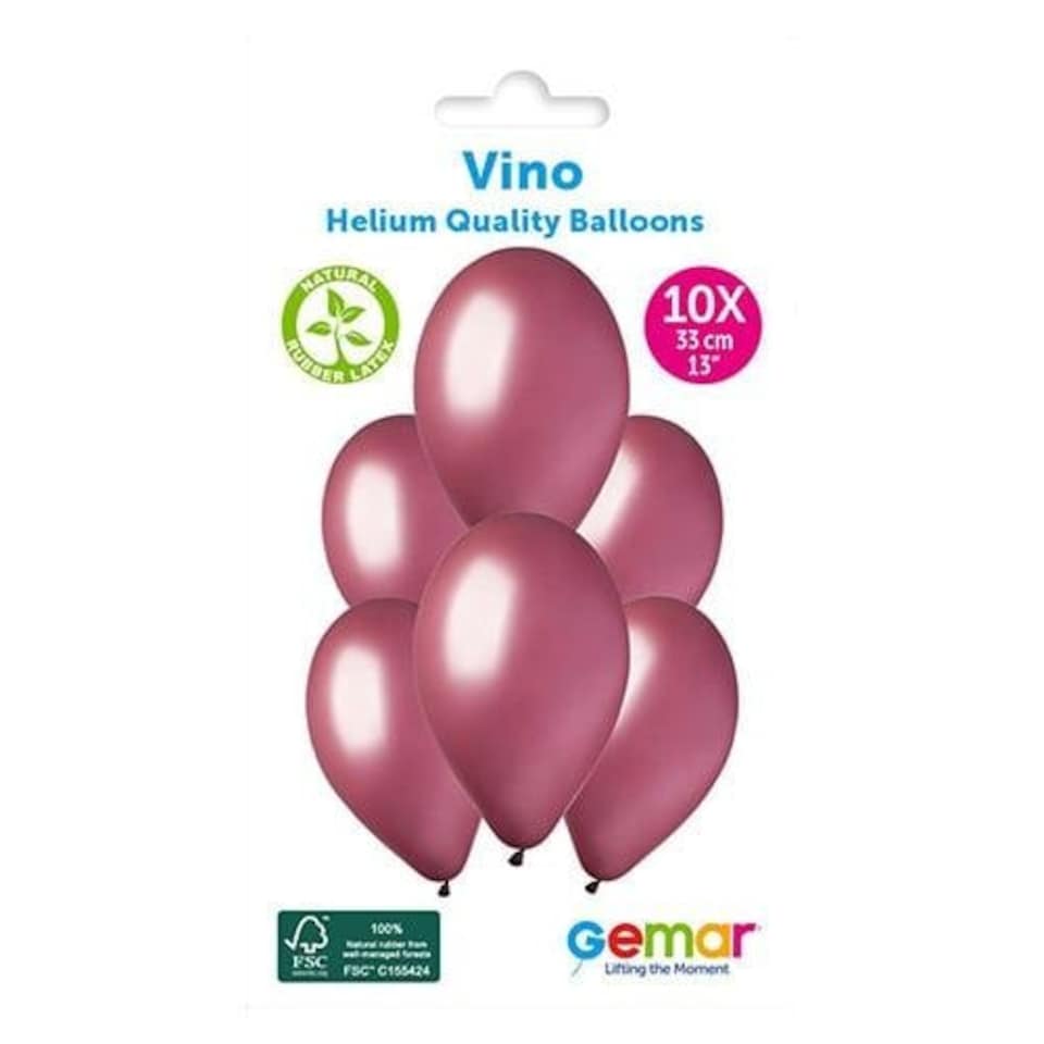 image 1 of Vino Burgundy Bio Latex Balloons 33cm / 13 in - Pack of 10
