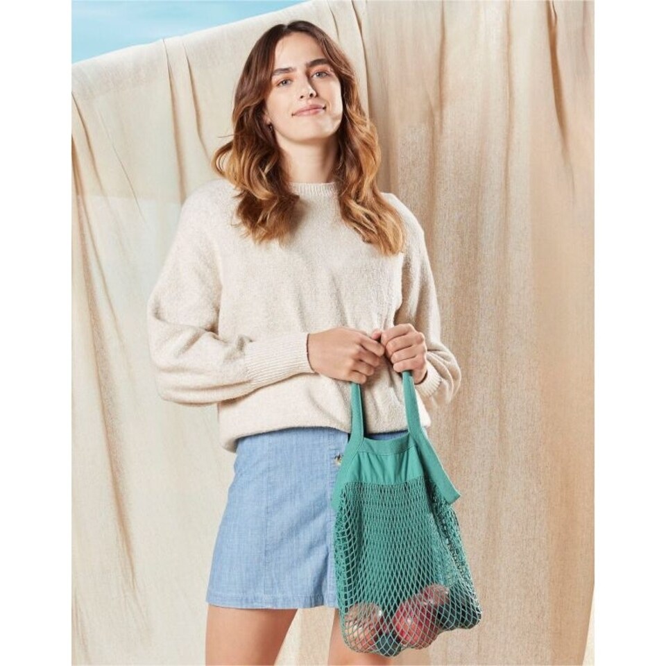 image 1 of Westford Mill Organic Mesh Carry Bag - Sage - One Size Green