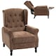 image 1 of HOMCOM Manual Reclining Armchair Recliner with Footrest Brown Brown