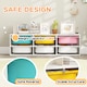 image 6 of AIYAPLAY 2 Tiers Toy Storage Organiser with 6 Plastic Bins, Low Height