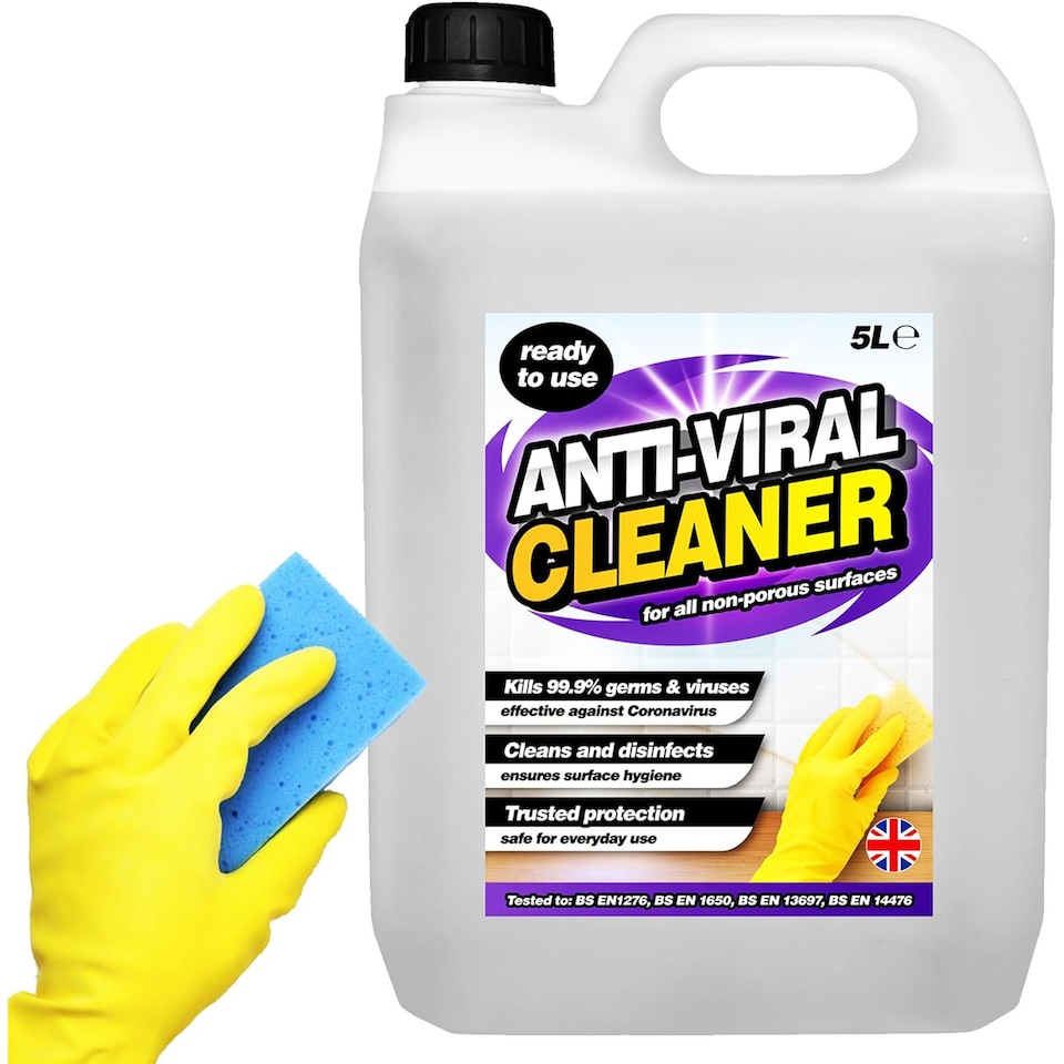 image 1 of 4 x 5L Antiviral Disinfectant Surface Cleaner Ready To Use