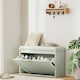 image 10 of HOMCOM Shoe Storage Bench with Cushion and Flip-Drawer White