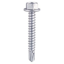 Timco - Metal Construction Light Section Screws - Hex - Self-Drilling - Zinc (Size 12 x 1 3/4 - 500 Pieces)