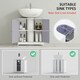 image 6 of kleankin 60x60cm Under-Sink Storage Cabinet w/ Adjustable Shelf Grey White White | White, Grey