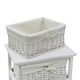 image 4 of JVL Wimborne 3 Drawer Willow Storage Unit - White White
