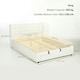 image 7 of HOMCOM King Size Bed Frame with Storage and Adjustable Headboard, Cream