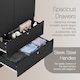 image 5 of Vida Designs Altino 2 Door 2 Drawer Black Wardrobe with Hanging Rail - H: 170cm x W: 77cm x D: 53cm