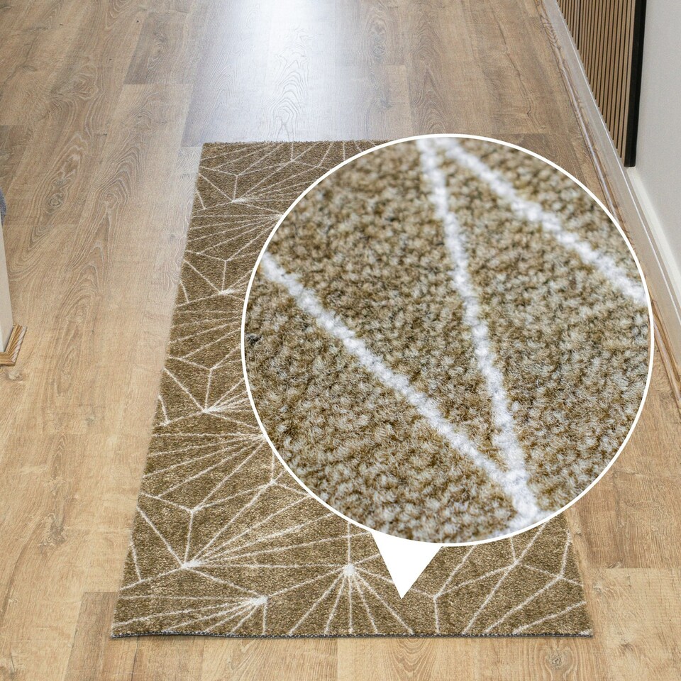 image 1 of JVL Mega Doormat and Runner - Brown Geo