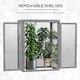image 6 of Outsunny 3-tier Wood Greenhouse Plant Storage Shelf Garden Cold Frame Grow House