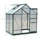 image 3 of Outsunny 6x4ft Walk-In Polycarbonate Greenhouse Plant Grow Galvanized