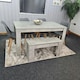 image 2 of Dining Table Set with 4 Chairs Dining Room and Kitchen table set of 4, and Bench Grey