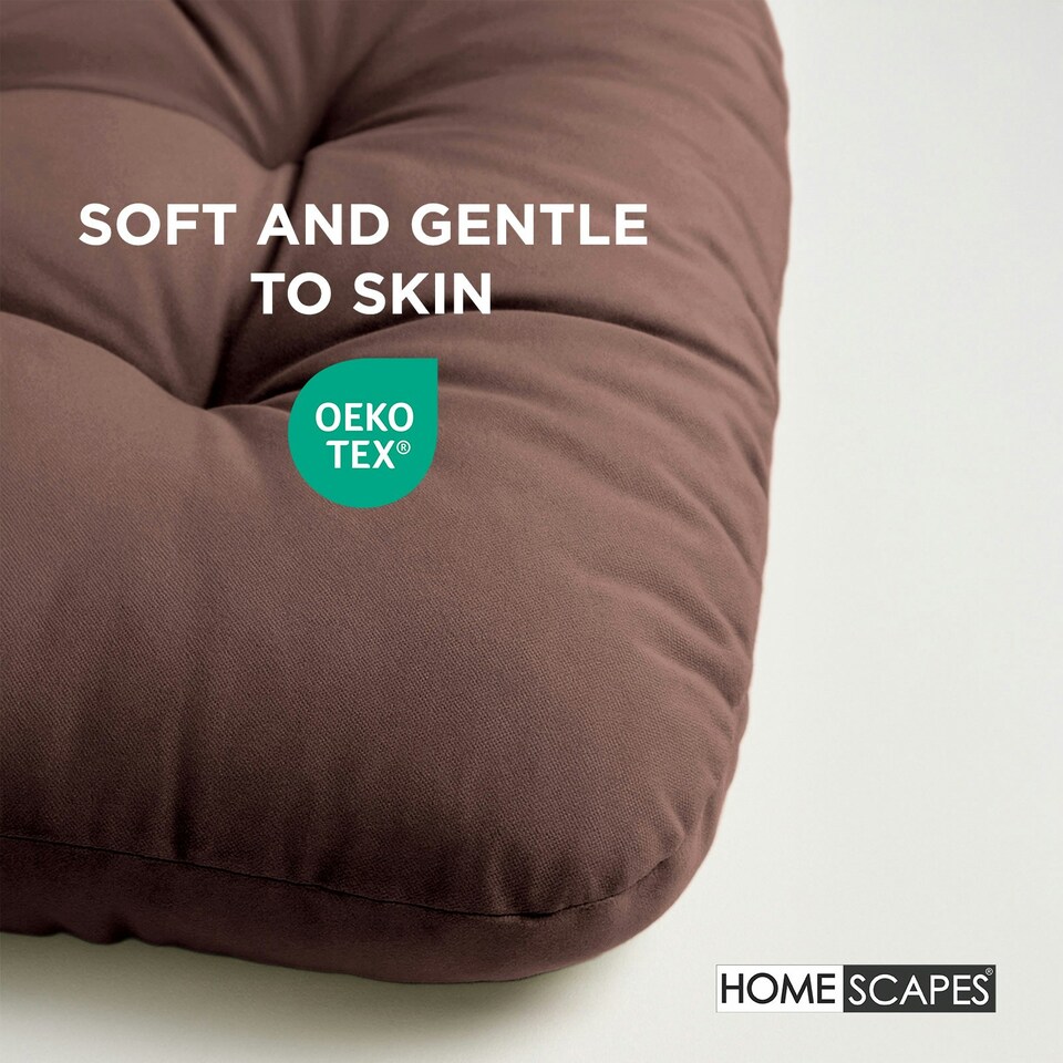 image 1 of Homescapes Chocolate Brown Round Egg Chair Swing Cushion | Brown