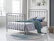 image 2 of 5ft King Size Industrial,Traditional Black Silver Textured Tubular Metal Bed Frame,Strong,Rustic Style Bedstead | Silver | Black Silver | King