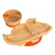 image 1 of Tiny Dining Children's Bamboo Suction Dinosaur Plate - Orange Orange