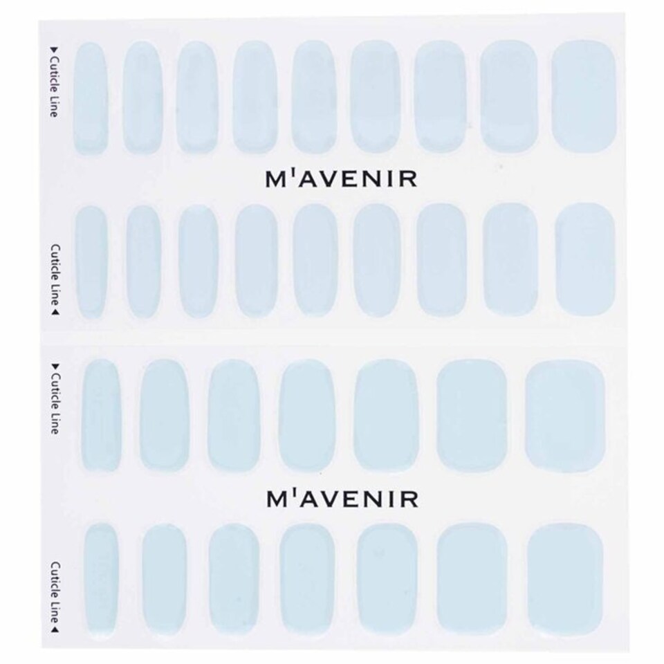 image 1 of Nail Sticker (blue) - # Soft Blue Nail - 32pcs Blue