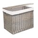 image 1 of 58cm Lined Antique Wash Wicker Storage Basket | White | White | One Size