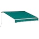 image 1 of Outsunny Garden Sun Shade Canopy Retractable Awning, 3.5 x 2.5m, Dark Green | Green | 1