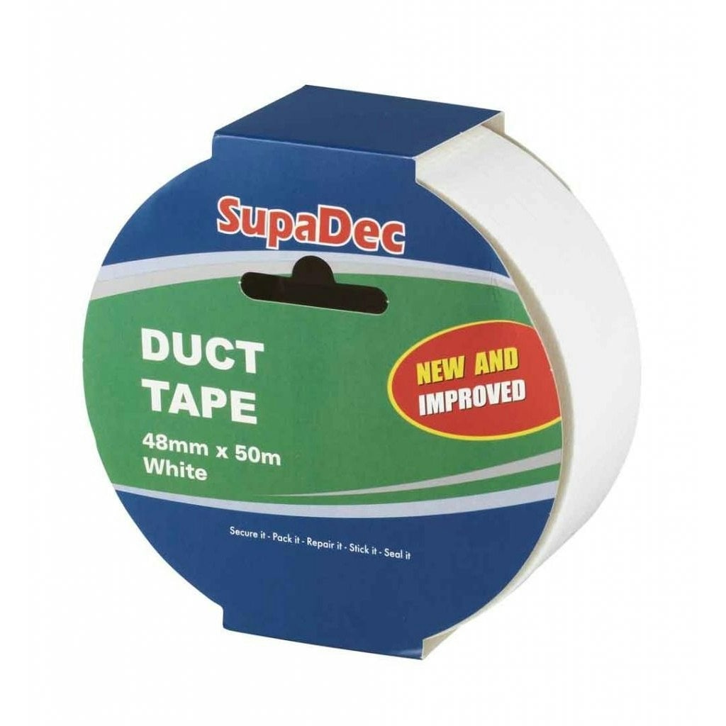 SupaDec Duct Tape in White | Size: 50m