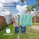 image 2 of Aluminium 4 Arm 50M Rotary Washing Line Laundry Adjustable 120-180cm Dryer Cover