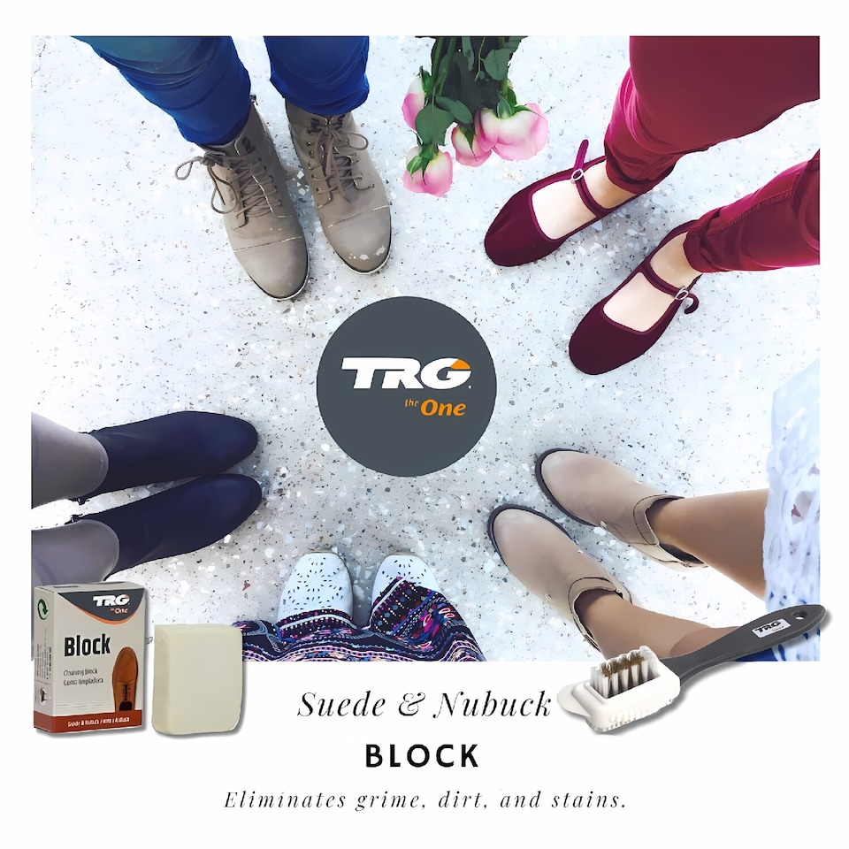 image 1 of TRG Suede Cleaning Block - Effortless Stain Removal & Nap Restorer | Cream