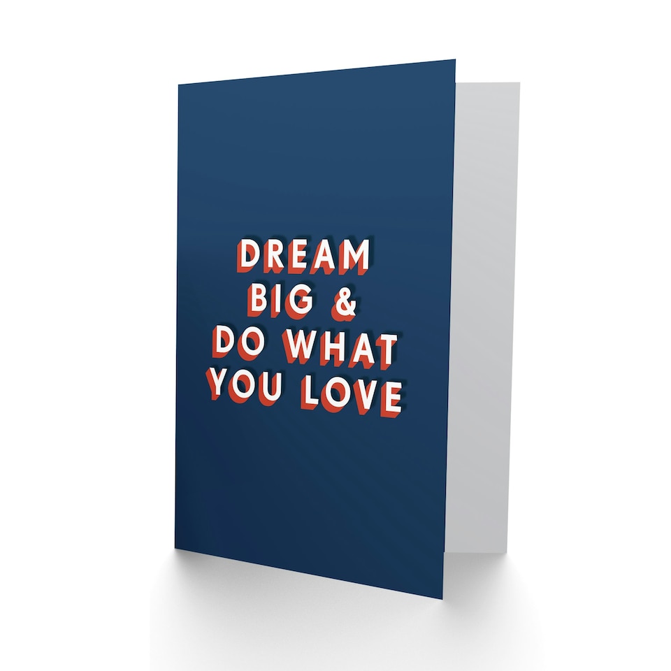 image 1 of Dream Big And Do What You Love Bold Simple For Child Kids Birthday Card