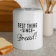 image 1 of Interiors by Premier Bread Bin, Large Metal Storage Bin With Humorous Print And Lid, Ideal For Keeping Bread Fresh