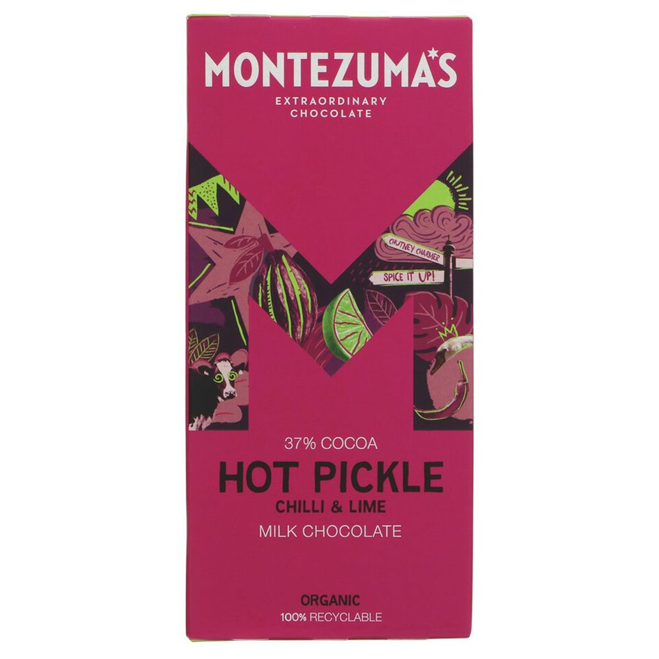 Organic Hot Pickle with Lime & Chilli 90g (Montezuma's)