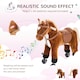 image 5 of HOMCOM Rocking Horse Ride on Rocker Children Plush Toy Wooden Horse Sound