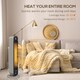 image 3 of HOMCOM 30 Inch Electric Heater with Fan, 2200W Ceramic Tower Heater with Remote Control, 45 Oscillation 12-Hour Timer, Energy Efficient, Overheat Tip Over Protection for Home, Silver Tone