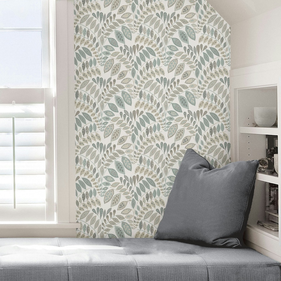image 1 of NuWallpaper NUS3260 Gustavus Peel & Stick Wallpaper, Grey Multi