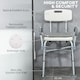 image 3 of HOMCOM Aluminium Shower Chair with Backs and Arms, Height Adjustable Shower Seat with Removable Padded Cushion, Bath Stool for Seniors, Disabled, Pregnant, White