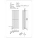 image 3 of Omeara - White Vertical Radiator H1200mm x W464mm Double Panel