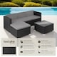 image 2 of Garden Furniture Set Lignano - modular sofa set for 3 to 4 people, coffee table | Black | black | 179 x 150 x 65 cm | 1