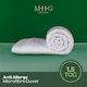 image 2 of MHG Living 1.5 Tog Summer Striped Duvet|Anti-Allergy Hypoallergenic Hollowfibre Quilt|White|King