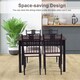 image 7 of COSTWAY 5PCS Dining Table & Chair Set Breakfast Bar Kitchen Furniture with Padded Seat