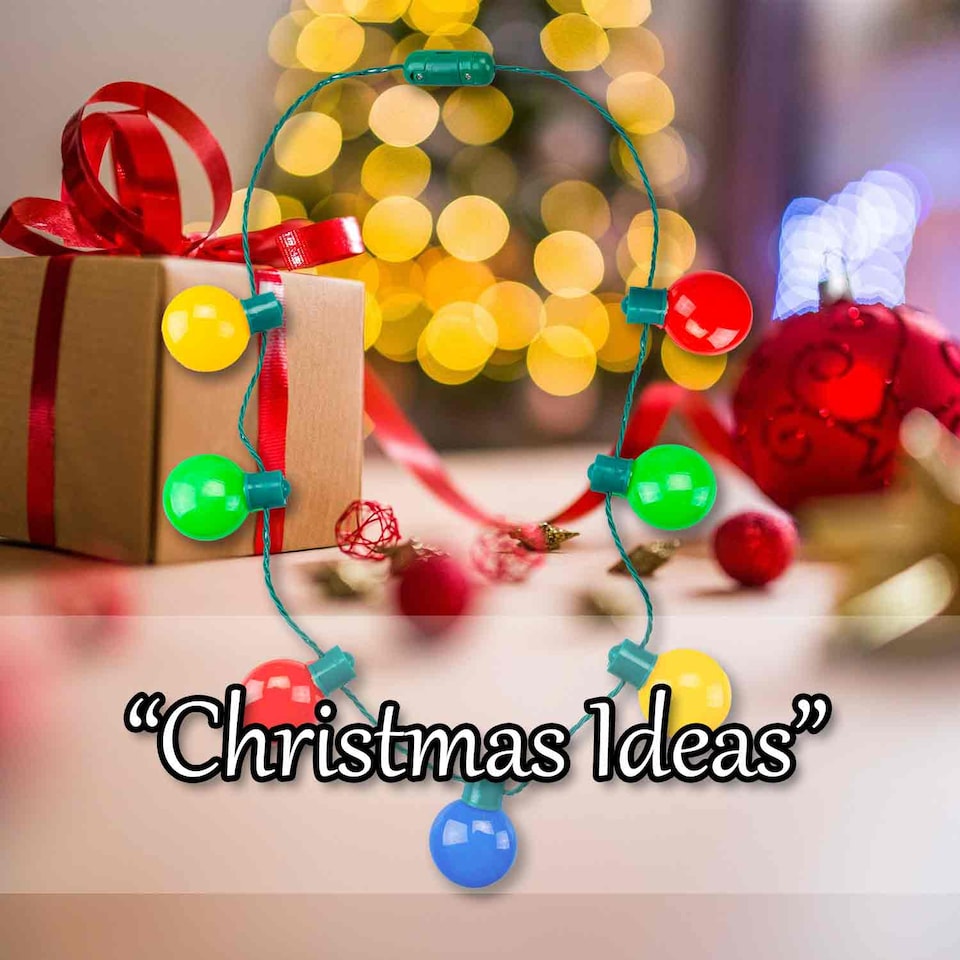 image 1 of PMS Christmas LED Bulb Necklace, One Size, Multicoloured