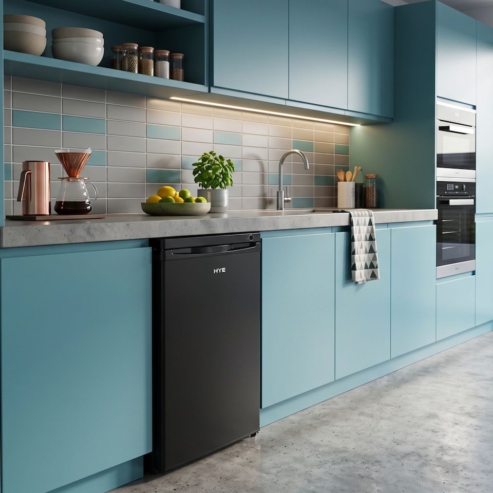 image 1 of HYE Under Counter Freezer 91 Litre 55cm Freestanding - Black - RF01UCFR91B01