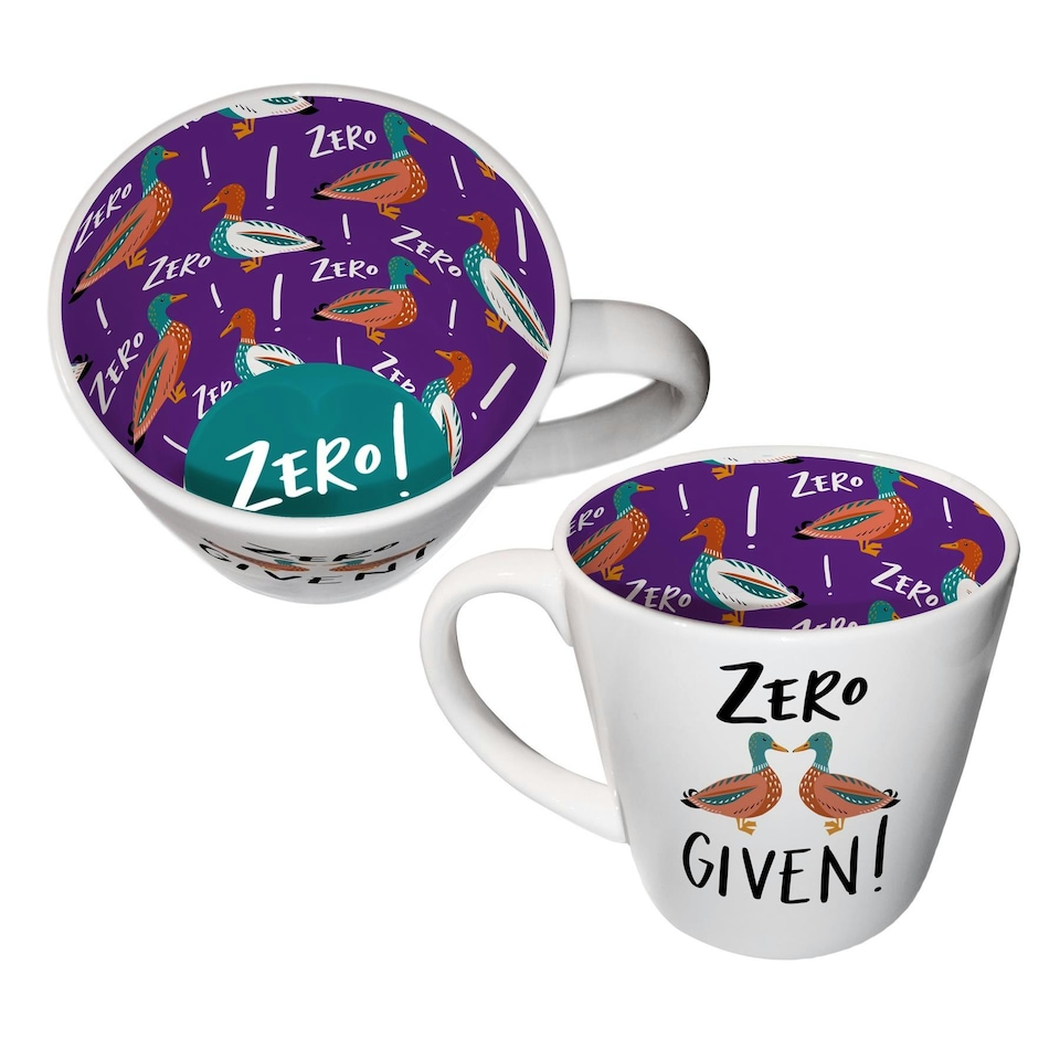 Two Up Two Down Ceramic Drinks Mug Zero Ducks Given 250ml N/A