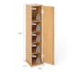 image 2 of COSTWAY Compact Toilet Tissue Storage Tower Toilet Natural