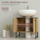 image 5 of HOMCOM Bathroom Under Sink Cabinet for Basin without or with Pedestal Nature Brown | Black