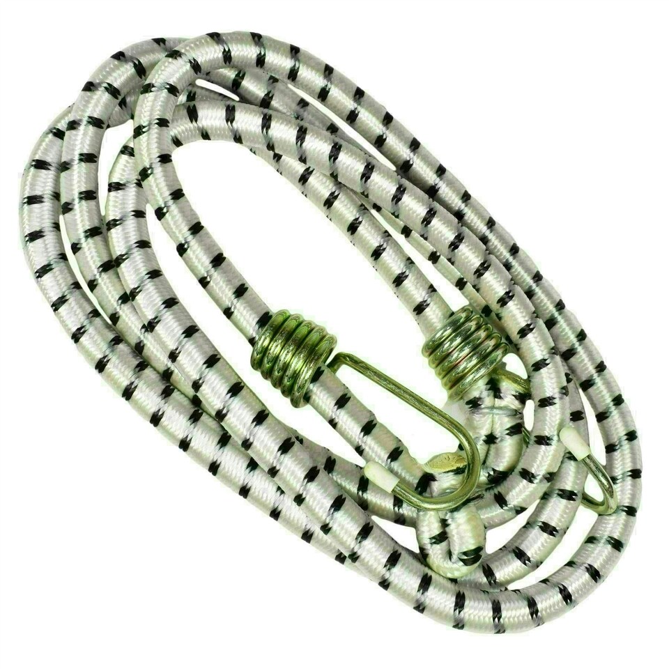 image 1 of 72" Heavy Duty Bungee Cords Fasteners Tie Downs Fastening Metal Hooks 10pk