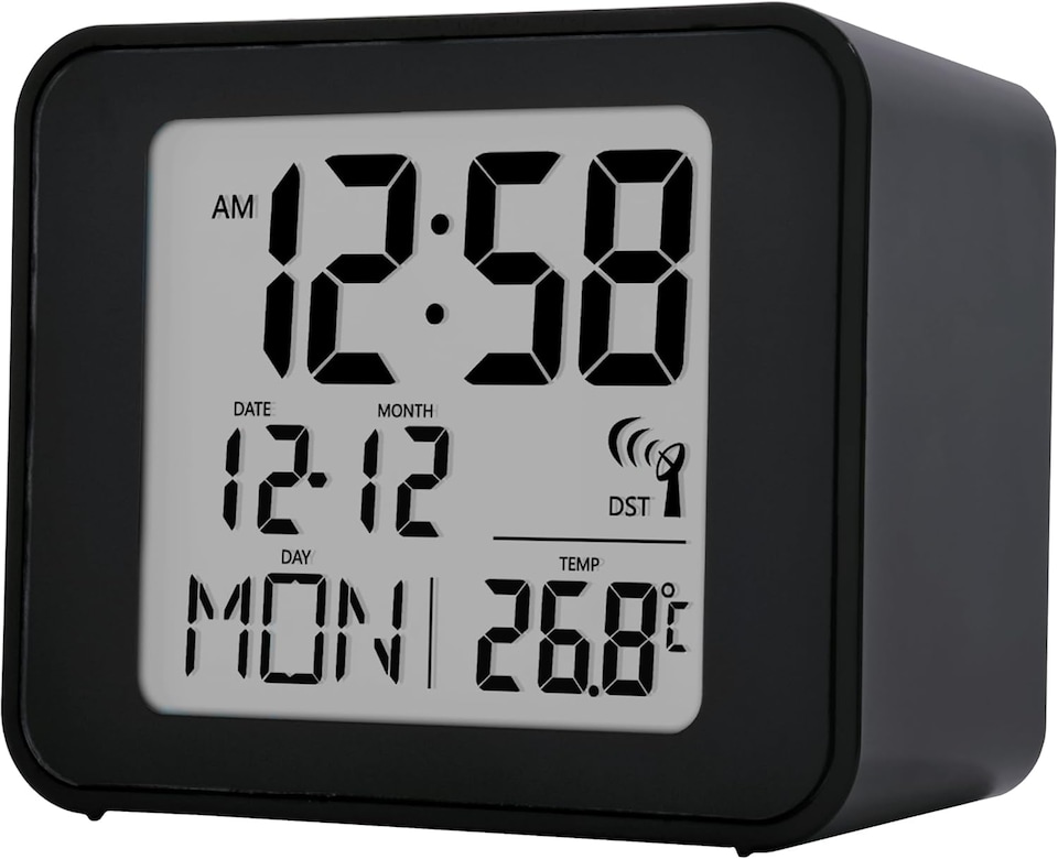 image 1 of Acctim Cole Digital Alarm Clock Radio Controlled Superbrite Date & Temperature Display