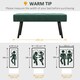 image 6 of HOMCOM End of Bed Bench, Upholstered Hallway Bedroom with Steel Legs, Green