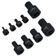 image 1 of Stubby Impact XZN Spline Triple Square Male Sockets M4 - M18 Mixed Drive 9pc