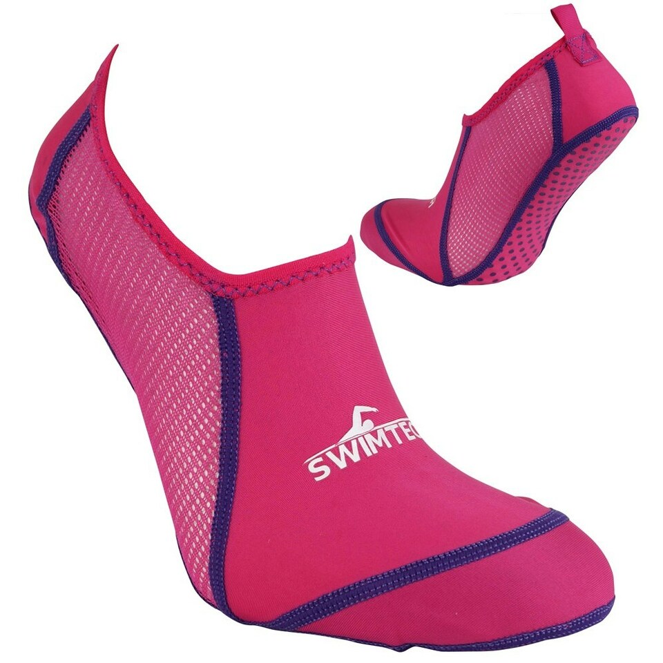 image 1 of SwimTech Unisex Adult Pool Socks - Pink - 5 UK-7 UK