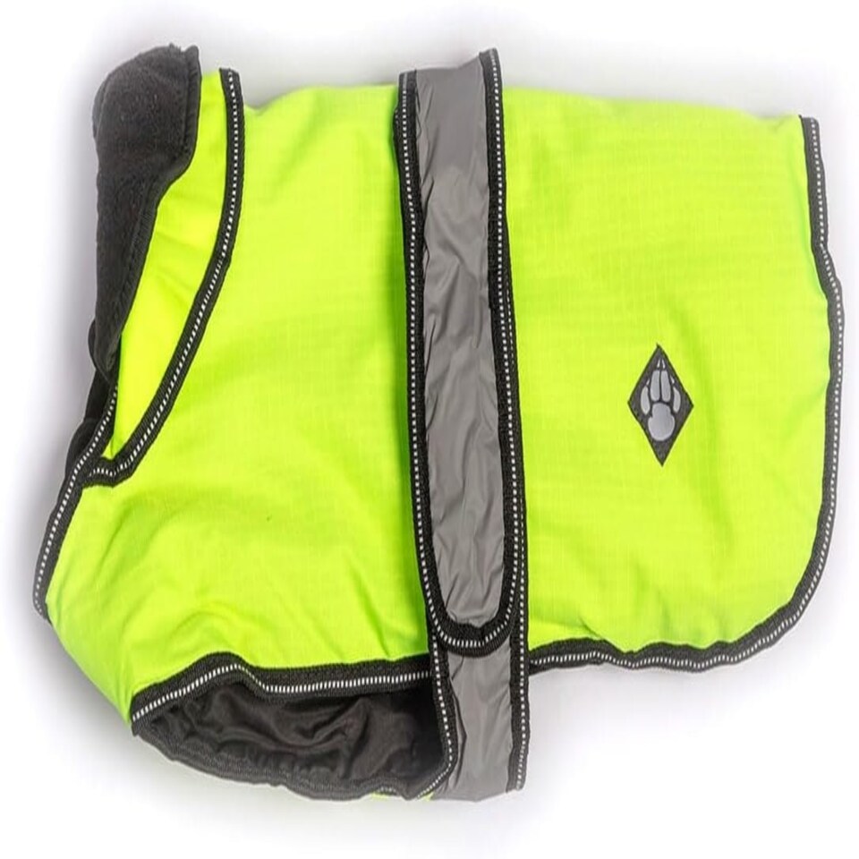 Danish Design Hi-Viz 2 in 1 Removable Fleece Lining Waterproof Windproof Dog/Puppy Coat 18 Inch 45 cm N/A | One Size