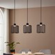 image 1 of EGLO Ginestrone-Z Black Steel RGB 3 Light Pendant