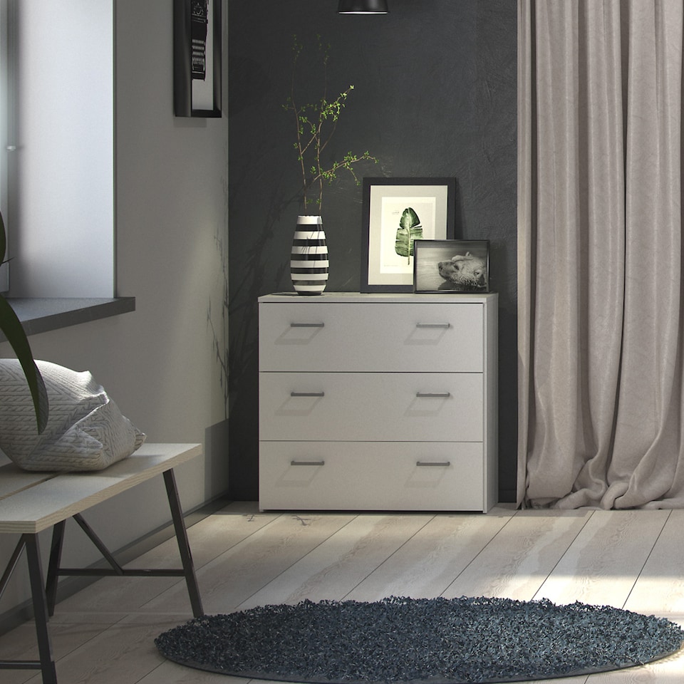 image 1 of Space Chest of 3 Drawers in White