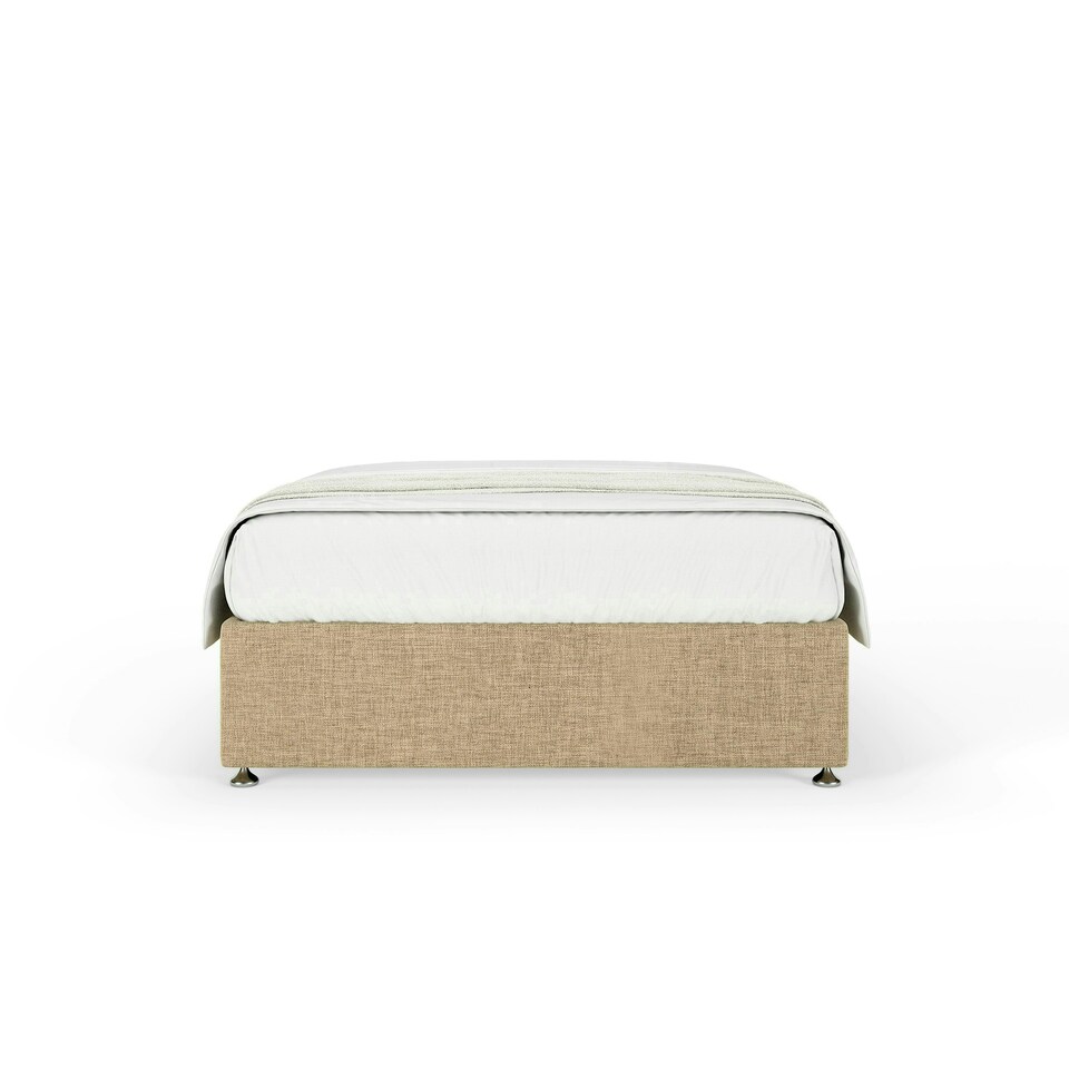 image 1 of Majestic 1000 Pocket Sprung Cream Linen Divan Set Small Single