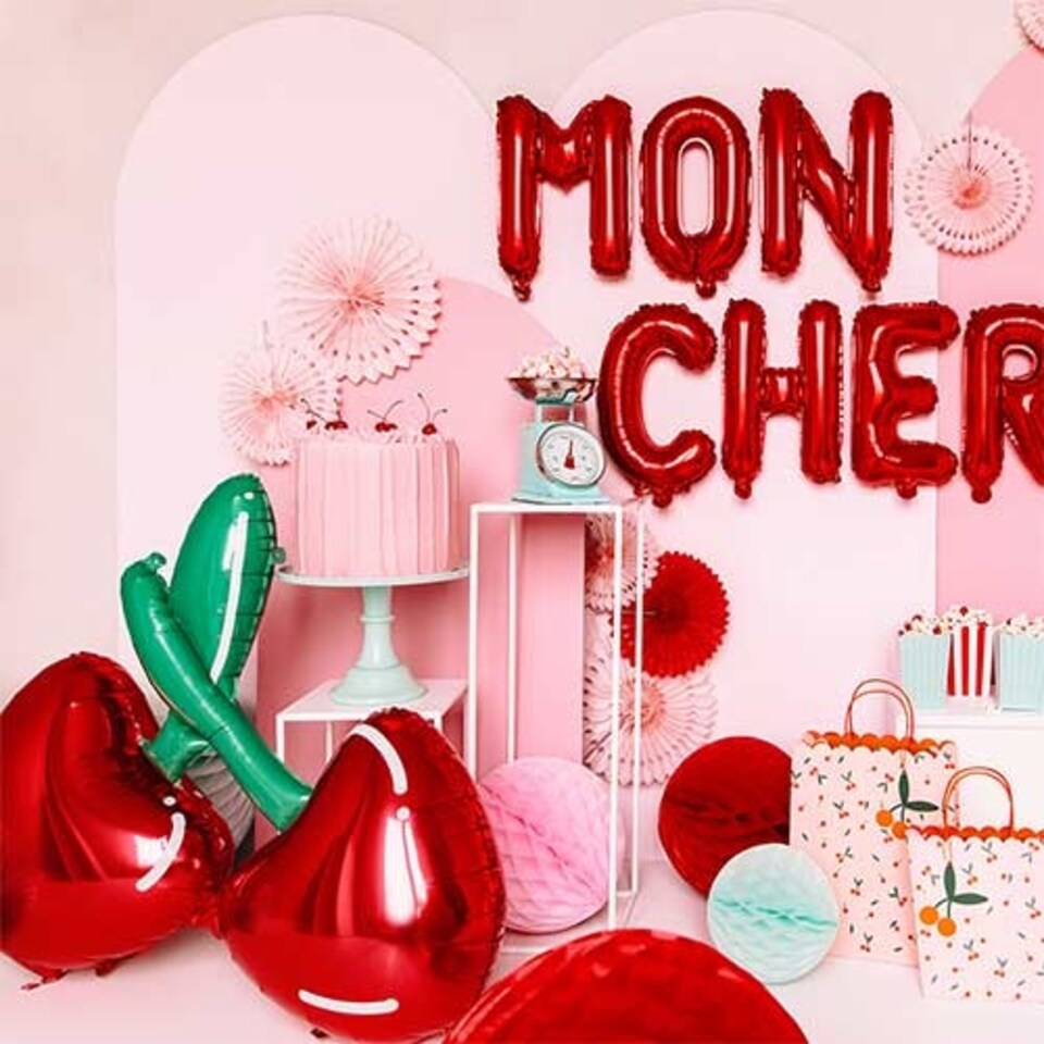 image 1 of Glossy Cherries Giant Helium Foil Balloon 88cm / 35 in